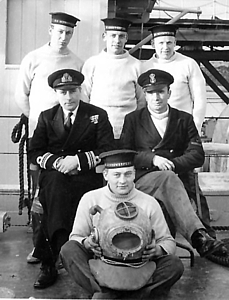 51st MSF Diving Team on board HMS Brenchley c.1954/5