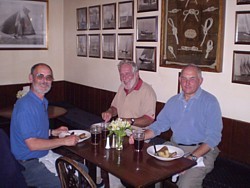 Our 'Not Quite the Last of the Summer Wine' trio dines in The Master Builder's House Hotel