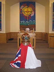 Altar in St Barbara's Church at HMS Excellent