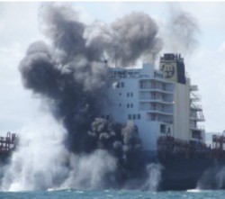 MSC Napoli explosively separates