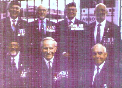 Falklands 25 Team Back Row: Alex Manning, Michael Fellows, Captain Clapp, Piggy Trotter Front Row: Bernie Bruen, Brian Dutton and Martyn Holloway 