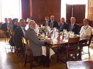 Falklands veterans seated for lunch