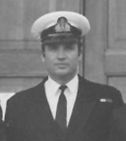 Lt George Dance at HMS Vernon in 1973