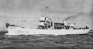 HMS Miner IV when attached to HMS Vernon in June 1958