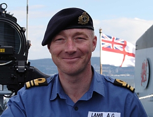 Lt Cdr Andy Lamb RN, Commanding Officer HMS Pembroke