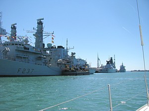 HMS Westminster & HMS Daring from Dougout