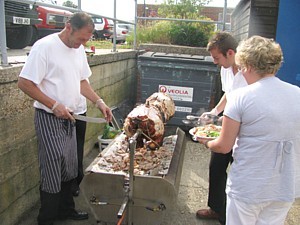 Hog Roast at Horsea Island barbecue 2009