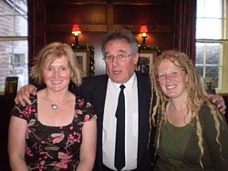 Jim Limbrick with Blondie's daughters Karen and Elaine