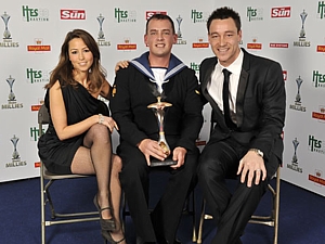 LS(D) Lee Duffy with Rachel Stevens and John Terry