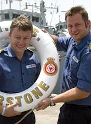 Lt Cdr Chris Nelson and his brother PO(MW) Philip Nelson of HMS Atherstone