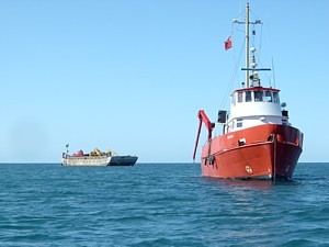 MV Datchet at work in Chichester Harbour