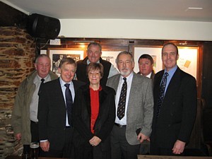 Mourners at Nobby's wake