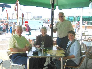 Dan & Chris Nicholson with Jake & Anne Linton at Gunwharf Quays