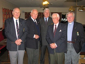 Bob Dean, Capt Mike Barrow RN, David Carey, Capt Mike O'Kelly RN and Rev Alan Geddes