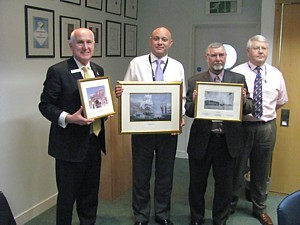 Presentation of 'Vernon' pictures to management of Gunwharf Quays