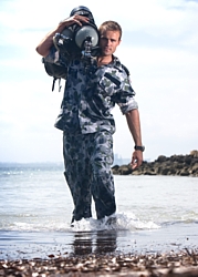 RAN CD Todd Adamson wearing the new Disruptive Pattern Navy Uniform (DPNU)