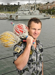 Able Seaman Clearance Diver John Armfield wearing the new Disruptive Pattern Navy Uniform (DPNU)