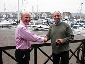 Chris Ameye and Paul Jones after their handover