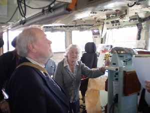 Ron Maitland-Flanagan and Margaretta Soulsby on Cattistock's bridge