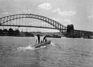 XE Craft exercising on the surface in Sydney Harbour