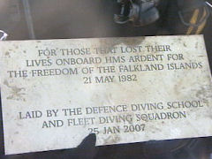 HMS Ardent memorial plaque laid by DDS & FDS divers